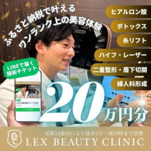 ふるさと納税 名古屋市 美容医療　LEX BEAUTY CLINIC　名古屋　栄　施術チケット20万円分