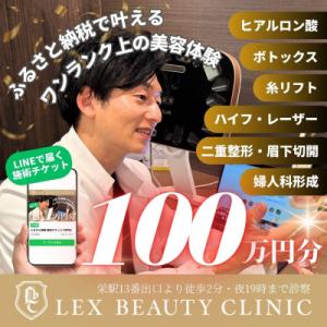 ふるさと納税 名古屋市 美容医療　LEX BEAUTY CLINIC　名古屋　栄　施術チケット100万円分