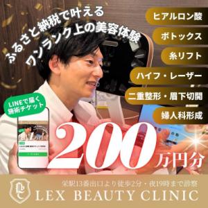 ふるさと納税 名古屋市 美容医療　LEX BEAUTY CLINIC　名古屋　栄　施術チケット200万円分