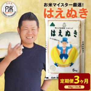 ふるさと納税 米沢市 【先行予約】3ヶ月定期便　令和8年産 はえぬき 5kg × 3回 計15kg