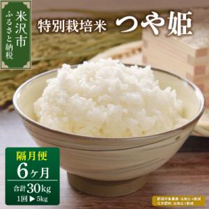 ふるさと納税 米沢市 【先行予約】隔月定期便 全6回 令和8年産 つや姫 5kg × 6回 計 30kg 特別栽培米