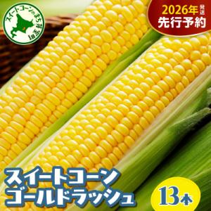 ふるさと納税 芽室町 【先行受付】北海道十勝芽室町 とうもろこし ゴールドラッシュ 13本 me089-001c
