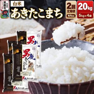 ふるさと納税 男鹿市 【定期便2ヶ月】 あきたこまち (白米) 20kg 令和7年産|23_aso-012002