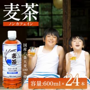 ふるさと納税 小山町 麦茶ノンカフェイン600mlPET×24本