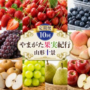 ふるさと納税 山形市 【定期便10回】やまがた果実紀行 山形十景 FY26-180