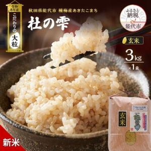 ふるさと納税 能代市 新米 令和8年産 玄米 秋田県産 あきたこまち 3kg[No.5409-0033]