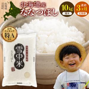ふるさと納税 沼田町 令和8年産【定期便3ヶ月】ななつぼし 精米 10kg(5kg×2袋)【10月発送】 nr-3093