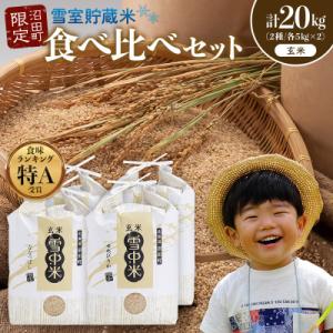 ふるさと納税 沼田町 令和8年産 食べ比べセット 玄米 計20kg ゆめぴりか・ななつぼし10月発送 nr-2612