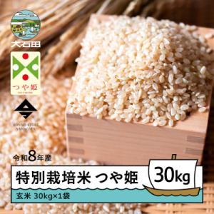 ふるさと納税 大石田町 【11月上旬発送】新米 つや姫 30kg 特別栽培米 玄米 令和8年産 ks-tsgxb30