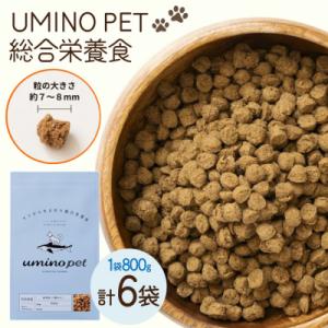ふるさと納税 気仙沼市 ドッグフード UMINO PET 総合栄養食 800g 6袋 [20566216]