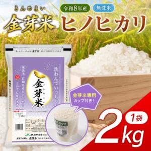 ふるさと納税 西都市 『金芽米』無洗米宮崎県産ヒノヒカリ2kg令和8年産　きんめまい[3283]