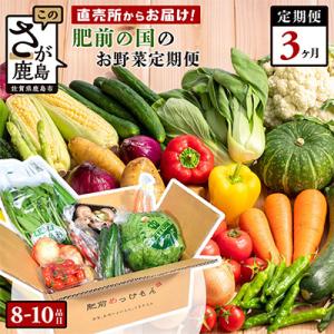ふるさと納税 鹿島市 【毎月定期便】肥前の国のお野菜詰め合わせセット(鹿島市)全3回