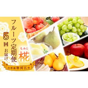 ふるさと納税 寒河江市 【発送月固定定期便】【山形の厳選果物】至福の5回 フルーツ 定期便 〜椛(もみじ)全5回