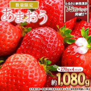 ふるさと納税 大木町 【2026年2月〜順次発送】あまおう いちご 4パック(約1,080g)