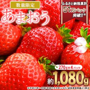 ふるさと納税 大木町 【2026年2月〜順次発送】あまおう いちご 4パック(約1,080g)