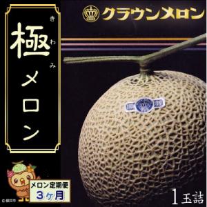 ふるさと納税 袋井市 【毎月定期便】クラウンメロン『極』山等級　1玉　全3回