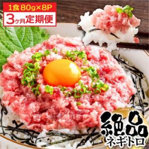 ふるさと納税 芸西村 【毎月定期便】まぐろのネギトロ1食80g個食用8食分(約640g)【t151k...