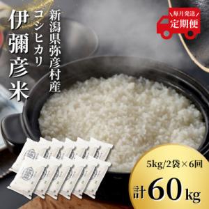 ふるさと納税 弥彦村 【毎月定期便】特別栽培米コシヒカリ「伊彌彦米」(精米)10kg(5kg×2袋)全6回