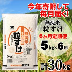 ふるさと納税 大網白里市 【毎月定期便】粒すけ 無洗米 5kg (5kg×1袋)全6回