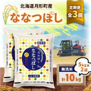 ふるさと納税 月形町 【発送月固定定期便】26年10月より発送 月形町産ななつぼし無洗米10kg特A...