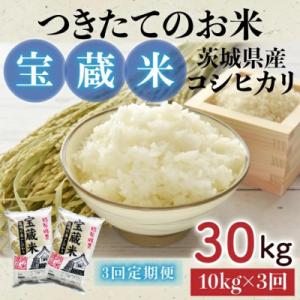 ふるさと納税 水戸市 【毎月定期便】茨城県産コシヒカリ 宝蔵米 精米 10kg(5kg×2)全3回