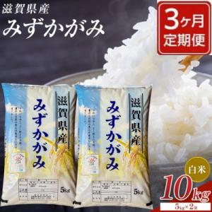 ふるさと納税 甲賀市 【毎月定期便】近江米みずかがみ白米10kg(5kg×2袋)全3回
