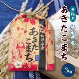 ふるさと納税 八郎潟町 【毎月定期便】あきたこまち 3kg×1袋【無洗米(精米)】 秋田県産全7回