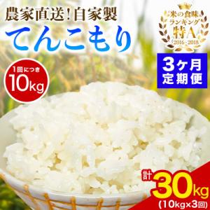 ふるさと納税 伊勢原市 【発送月固定定期便】11月中旬から出荷予定　合計30kg 精米 てんこもり10kg全3回