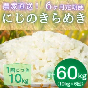 ふるさと納税 伊勢原市 【発送月固定定期便】11月下旬から出荷予定 合計60kg精米にじのきらめき10kg全6回