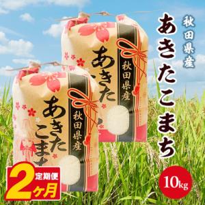 ふるさと納税 八郎潟町 【毎月定期便】あきたこまち 10kg(5kg×2袋)【白米】 秋田県産全2回
