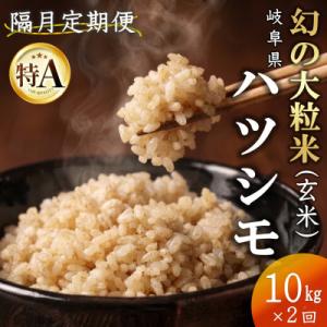 ふるさと納税 羽島市 【2ヵ月毎定期便】岐阜県産ハツシモ(玄米)10kg全2回