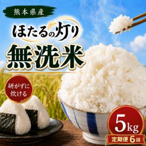 ふるさと納税 和水町 【毎月定期便】熊本県産 ほたるの灯り 無洗米 5kg全6回