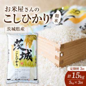 ふるさと納税 かすみがうら市 【毎月定期便】お米屋さんのコシヒカリ 精米 5kg(1袋)全3回