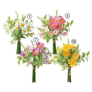 造花 花束 とりよせ品 ミックスフラワーバンチ 花束 ブーケ マーガレット 小さめ ピンク 白 黄色 イエロー 花冠 髪飾り 花材 素材 アスカ ASCA アスカ商会