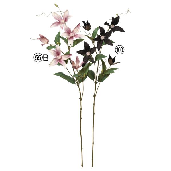 《 造花 》 ◆とりよせ品◆Asca(アスカ) クレマチス×5 つぼみ×3 ピンク 白 ホワイト 黒...