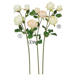 【P5倍中 6/23 9:59まで】 造花 とりよせ品 ローズ×2 つぼみ×1 バラ 薔薇 一輪 カップ咲き 白 ホワイト ピンク インテリア 花材 アスカ ASCA アスカ商会