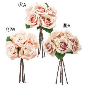 造花 とりよせ品 ローズブーケ バラ 薔薇 ベージュ ピンク 花束 ブーケ 高芯咲き インテリア インテリアフラワー シルクフラワー アスカ ASCA アスカ商会