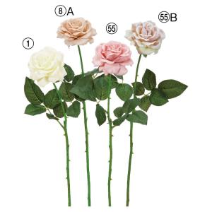 造花 とりよせ品 ローズ バラ 薔薇 一輪 高芯咲き ピンク ホワイト ベージュ インテリア インテリアフラワー フェイクフラワー 春 アスカ ASCA アスカ商会