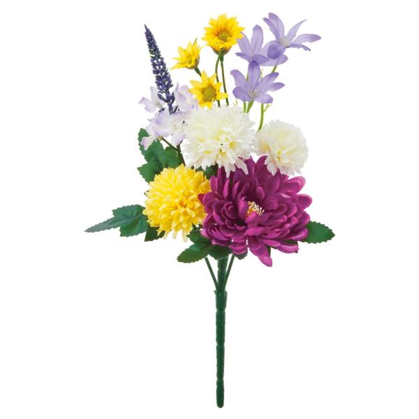 造花 仏花 とりよせ品 仏花 花束 仏壇 お墓 紫 白 ホワイト 黄色 イエロー 仏前 墓前 菊 造...