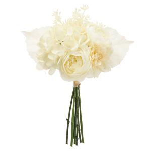 花束 造花 とりよせ品 ミックスフラワーブーケ 花束 ブーケ アレンジ ローズ 薔薇 バラ 白 ホワイト 花冠 髪飾り インテリア 花材 アスカ ASCA アスカ商会