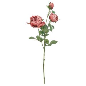 【P5倍中 9/16 9:59まで】 造花 とりよせ品 ローズ×2 つぼみ×1 ブライダル ブーケ 花材 材料 白 ホワイト ブラウン バラ 薔薇 アスカ ASCA アスカ商会