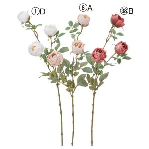 【P5倍中 9/16 9:59まで】 造花 とりよせ品 ローズ×3 ローズ バラ 薔薇 ローズフラワー ホワイトベージュ ソフトベージュ 白 DIY アスカ ASCA アスカ商会