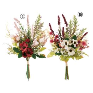 造花 花束 とりよせ品 ミックスフラワーバンチ ミックスフラワーバンチ 花束パーツ 造花バンチ ピンク バーガンディ 桃色 赤紫 白 アスカ ASCA アスカ商会