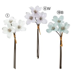 造花 とりよせ品 ミニフラワーバンチ（1束3本） 髪飾り 材料 花材 パーツ くすみカラー ニュアンスカラー スモーキーカラー 白 春 アスカ ASCA アスカ商会