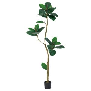 フェイクグリーン 観葉植物 【メーカー直送品】 ゴムの木（ポット付） 《代引決済・他商品と同梱不可》 ゴムの木 インドゴムノキ アスカ ASCA アスカ商会