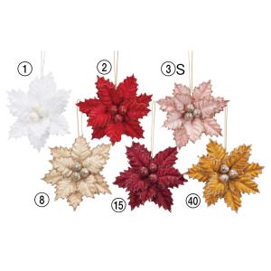 造花 クリスマス リース とりよせ品 ポインセチアミニリース