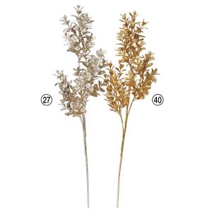 クリスマス 造花 グリーン とりよせ品 グリッターボックスウッドスプレー リーフ ホーリー 葉っぱ 造花 オーナメント クリスマス アスカ ASCA アスカ商会