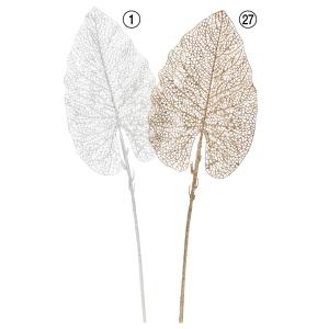 クリスマス 造花 グリーン とりよせ品 グリッターリーフスプレー ラメ キラキラ アレンジベース 白 白色 リーフ ホーリー 葉っぱ アスカ ASCA アスカ商会