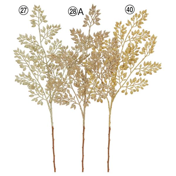 クリスマス 造花 グリーン とりよせ品 グリッターリーフスプレー キラキラ アレンジベース シャンパ...