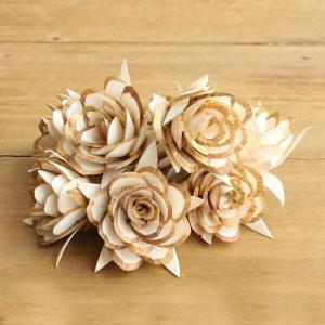 ハンドメイドフラワー 花材 即日出荷 ソラ ロータスローズ M B(茶) ドライフラワー ソラ ソーラー 自然素材 花材 材料 アレンジ コサージュ 髪飾り プリ